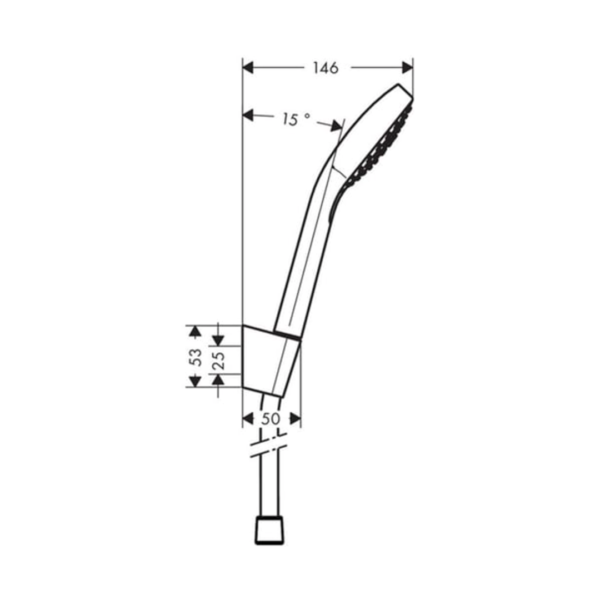 Hansgrohe Croma Select S Vario Porter Set 1,25m Hortum İle - Görsel 2